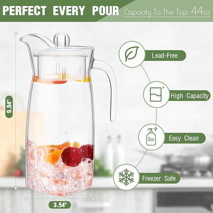 Didaey 4 Pcs Acrylic Water Pitcher - Image 2