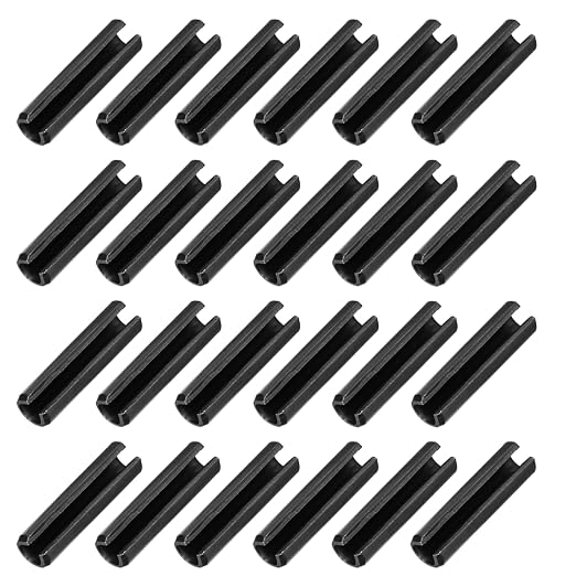 MECCANIXITY 25Pcs Slotted Split Roll Pins 2/5 Inch Dia. 1-2/5 Inch Length 65Mn by MECCANIXITY