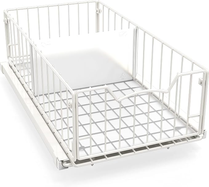 Simple Houseware Pull-Out Cabinet Sliding Basket Organizer, 17.2" D x 9.7" W x by SimpleHouseware