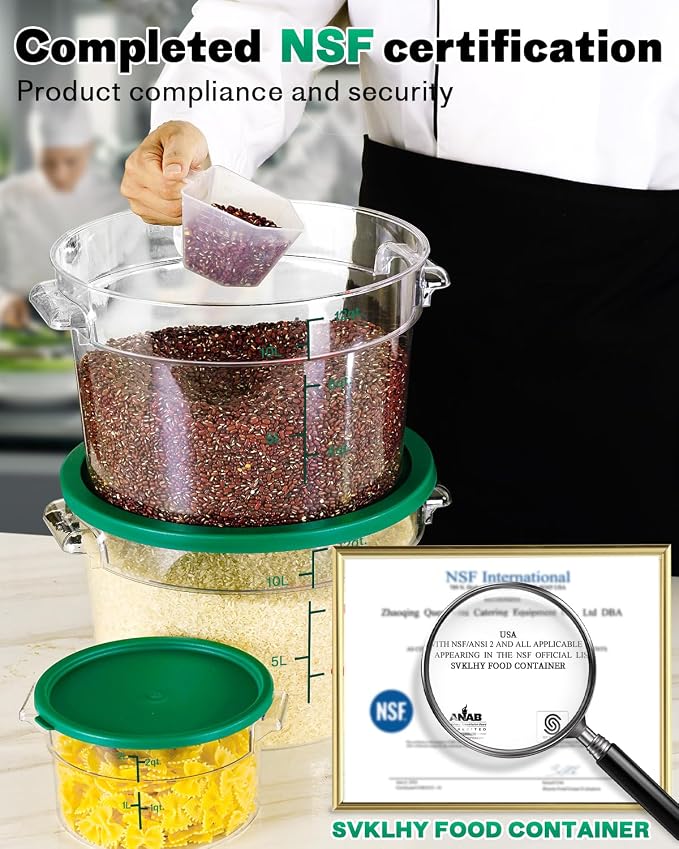 6QT NSF Round Food Storage Containers - Image 2