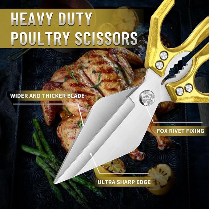 Dream Reach Heavy Duty Poultry Shears Kitchen Scissors - Image 3