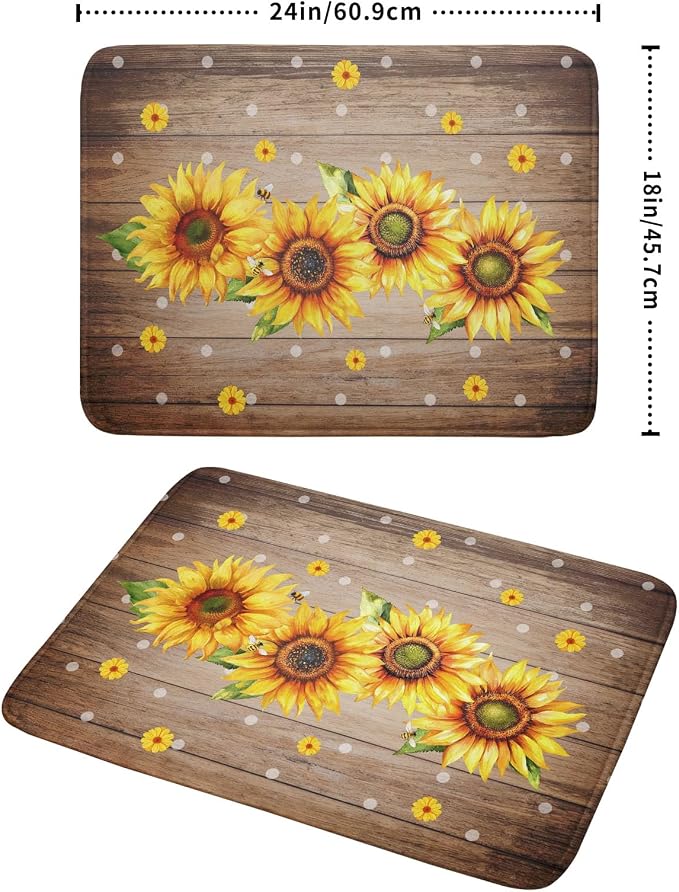 Summer Sunflower Bee Dish Drying Mat - Image 2