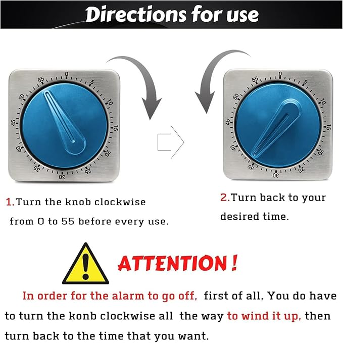 Kitchen Timers for Cooking, Chef Cooking Timer Clock - Image 5