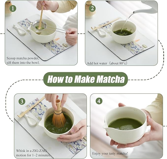 Clay&Fire Matcha Whisk Set, Ceramic Matcha Set, Matcha Bowl - Image 5