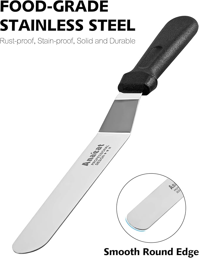 Anaeat Icing Spatula, Professional Cake Angled Offset Spatula - Image 7