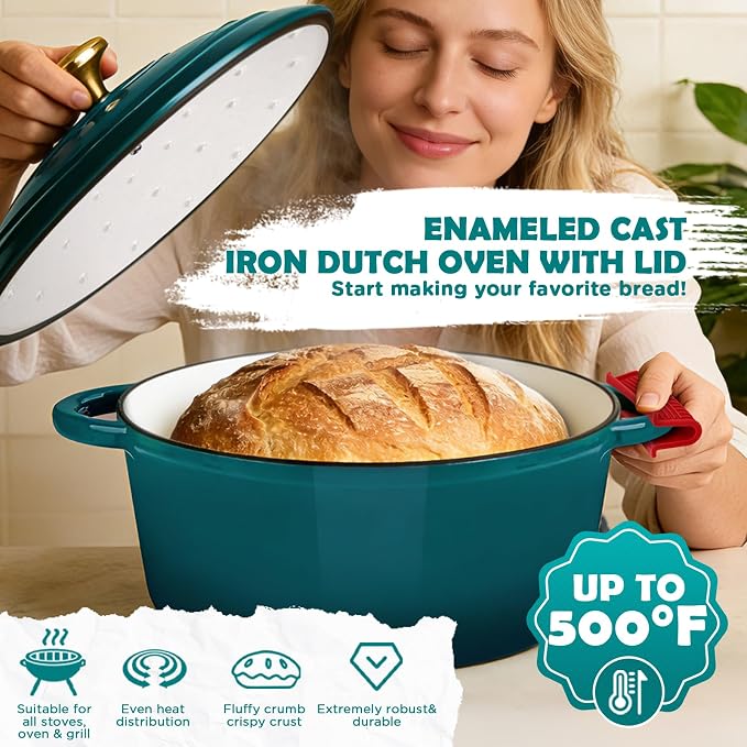 Enameled Cast Iron Dutch Oven Pot - Image 5
