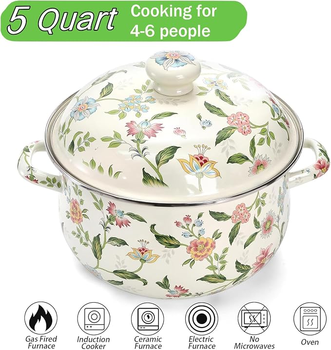 Jucoan 5 Quart Enamel Stockpot - Image 2