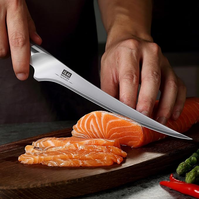 SHAN ZU Fillet Knife 7 inch, Razor Sharp Boning Knife - Image 6