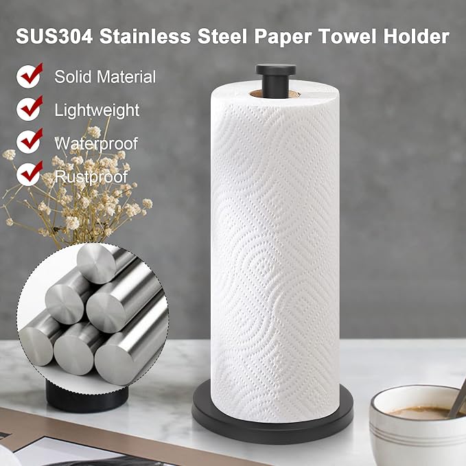 NearMoon Standing Paper Towel Holder, Kitchen Paper Towel Tissue Holder- - Image 3