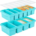 Silicone Freezer Tray With Lid-Soup Freezer Container molds-Large Ice Cube Tray by Xomoo
