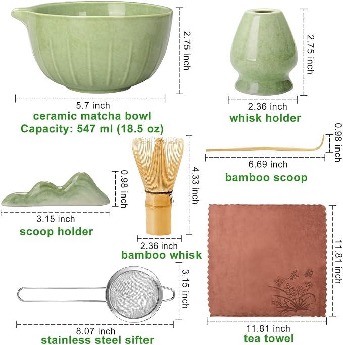 Matcha Whisk Set Ceramic Bowl Kit - Image 9