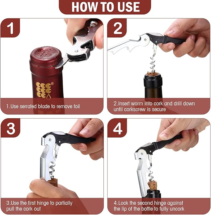Wine Keys Opener Travel Corkscrew Wine bottle Opener Waiter Beer Bartender - Image 6