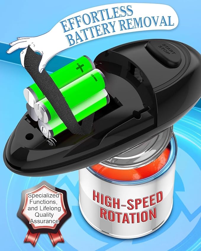 Electric Can Opener, One-Touch Automatic Hands Free Can Opener - Image 7