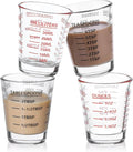 Shot Glasses Measuring Cup Set 4PACK Espresso Shot Glasses Liquid Heavy Glass by SAIAOKJ