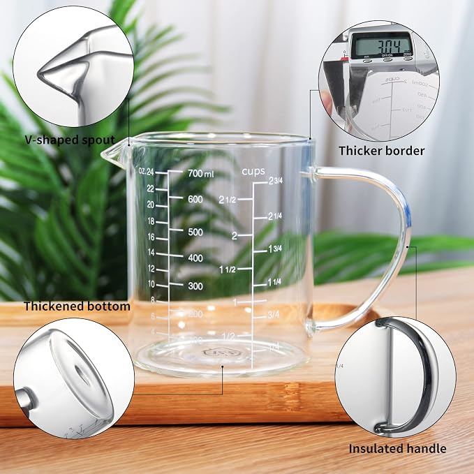 77L Glass Measuring Cup, High Borosilicate Glass Beaker - Image 6