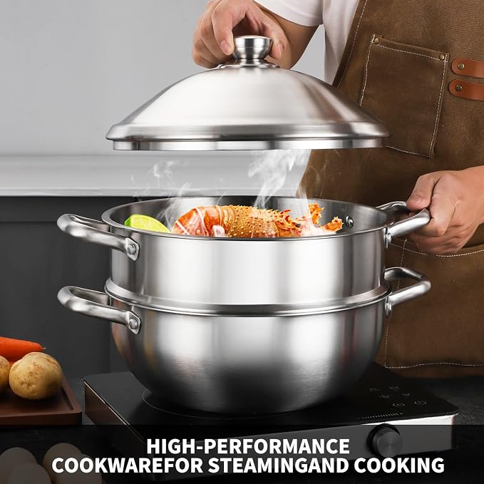 Delarlo Tri-Ply Stainless Steel 12 Inch Everyday Pan - Image 4