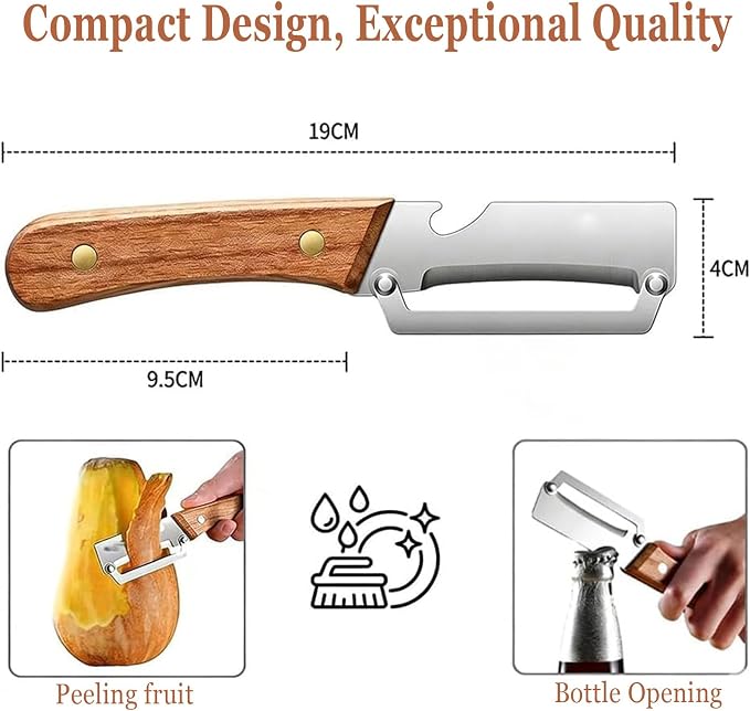 2 Pack 2 in 1 Multifunctional Vegetable Peeler, Sharp Stainless Steel Blade - Image 2