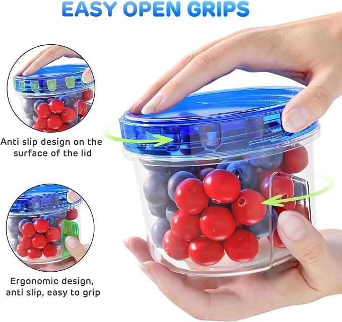 Freezer Storage Containers, Airtight Plastic Food Storage Containers - Image 4