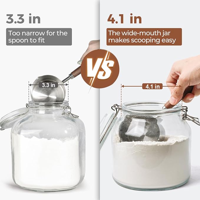 ComSaf 2-Pack 74oz Wide-Mouth Glass Jars - Image 3