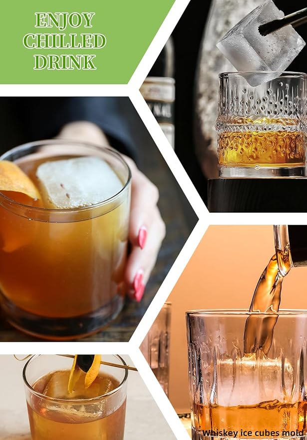 2 INCH Ice Cube Tray with Lid & Bin, Square Large Ice Cube Molds | ice trays - Image 5