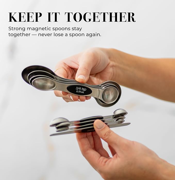 Stanless Steel Magnetic Measuring Spoons Set - Image 2