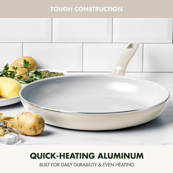GreenPan Dover 12” Frying Pan Skillet, Non-Toxic PFAS-Free PFOA-Free Ceramic - Image 4