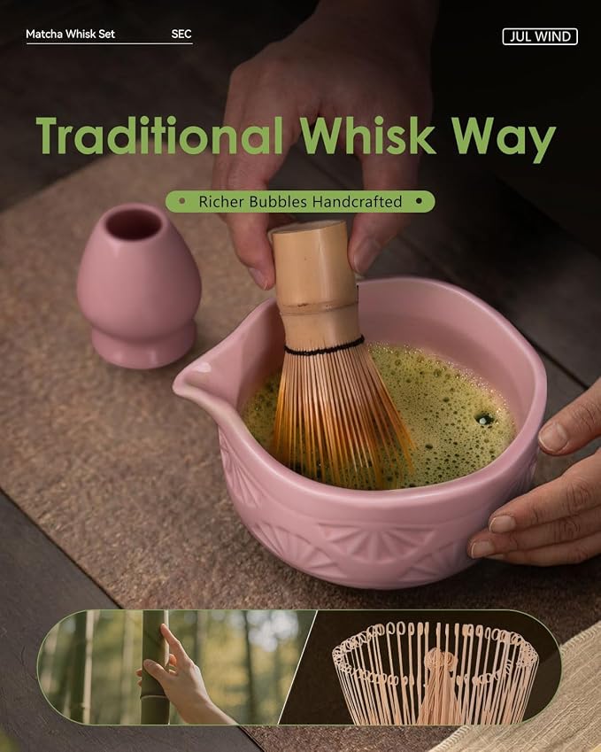 Matcha Whisk Set, Ceramic Matcha Set Includes Matcha Bowl - Image 5