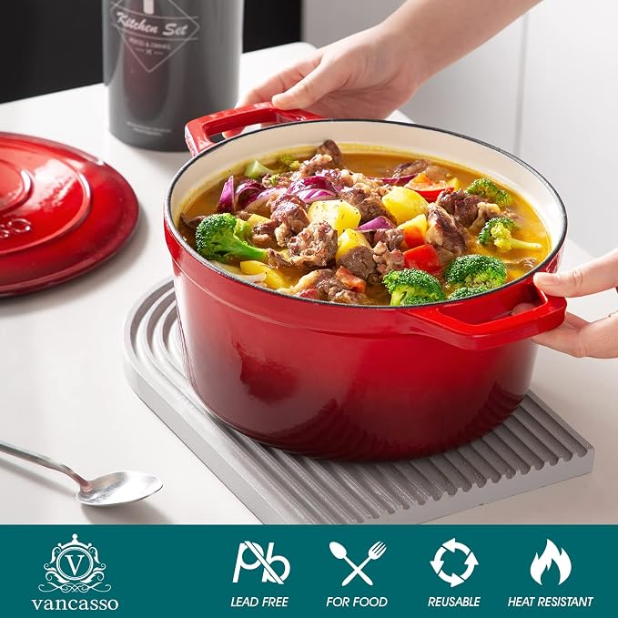 vancasso 6 QT Enameled Cast Iron Dutch Oven - Image 3
