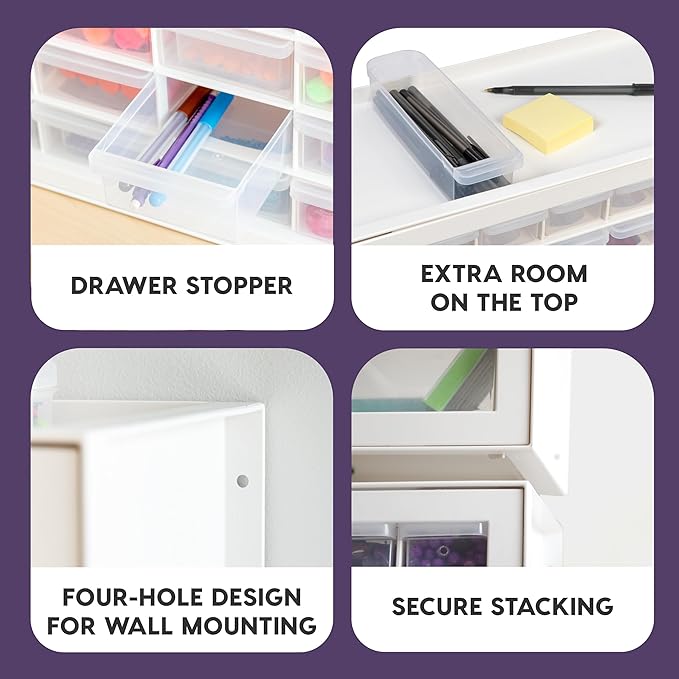 IRIS USA Small Parts Storage Cabinet, Made in USA, 44-Drawer Organizer - Image 5