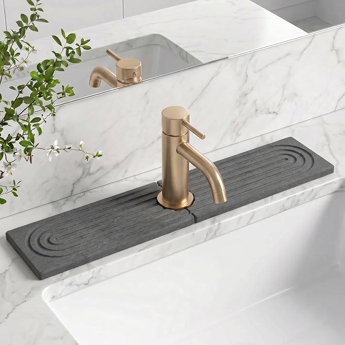 Stone Faucet Mat for Kitchen Sink-Diatomite Drying Stone Mat& Sink Protector by Unknown