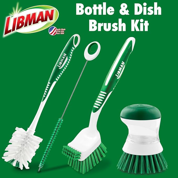 Libman Bottle & Dish Brush Kit | Cleaning Brushes - Image 2