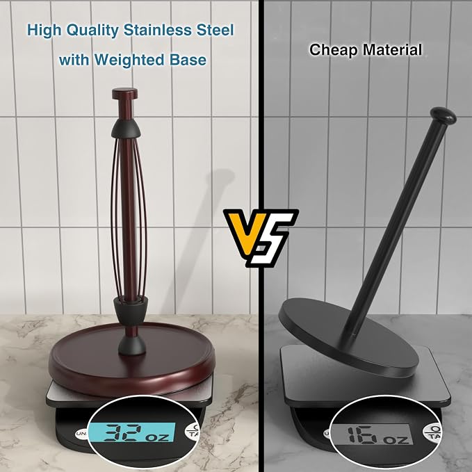 Oil Rubbed Bronze Paper Towel Holder Countertop, Bronze Kitchen Accessories - Image 5