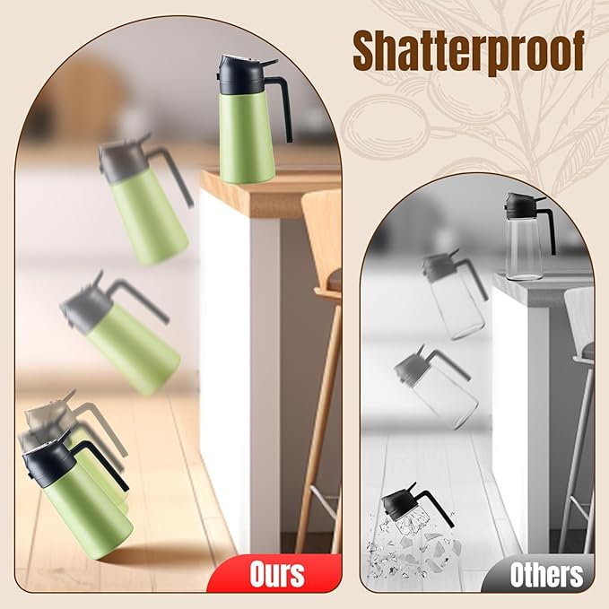 PARACITY 2 in 1 Oil Dipenser Bottle, Stainless Steel - Image 4