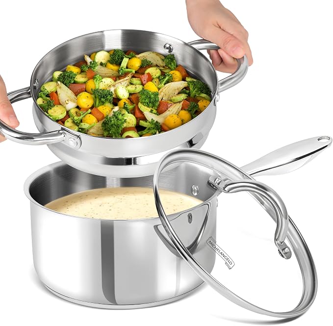 MICHELANGELO Stainless Steel Saucepan by Michelangelo