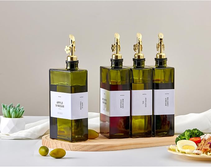 Olive Oil Dispenser Bottle for Kitchen, 16.9oz /500ml Cooking Vinegar Dispenser - Image 2
