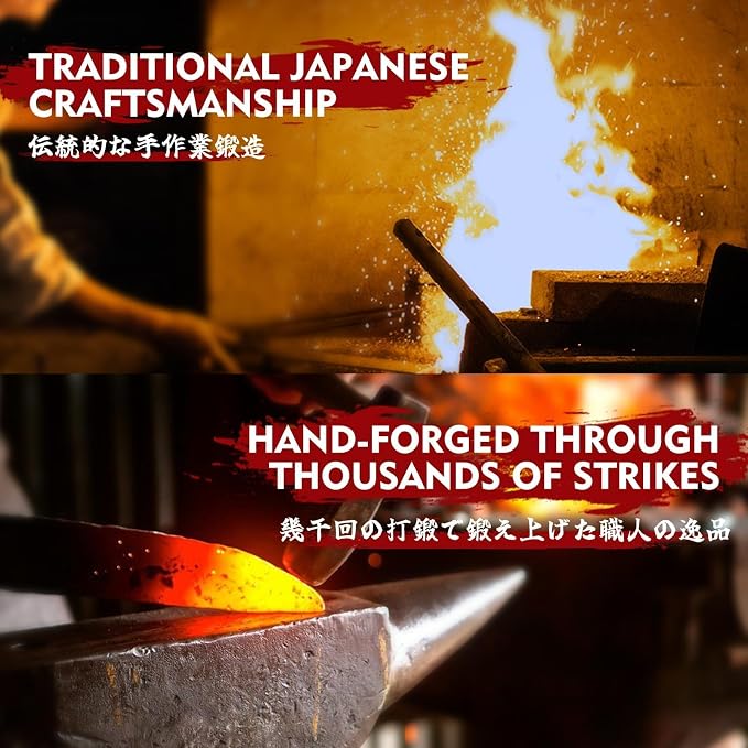 Huusk Butcher Knife Set for Meat Cutting, Hand-forged Kitchen Knive Set - Image 5