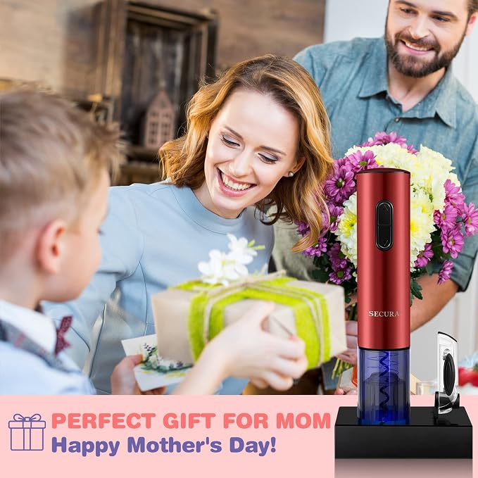 Secura Electric Wine Opener, Automatic Electric Wine Bottle Corkscrew Opener - Image 8