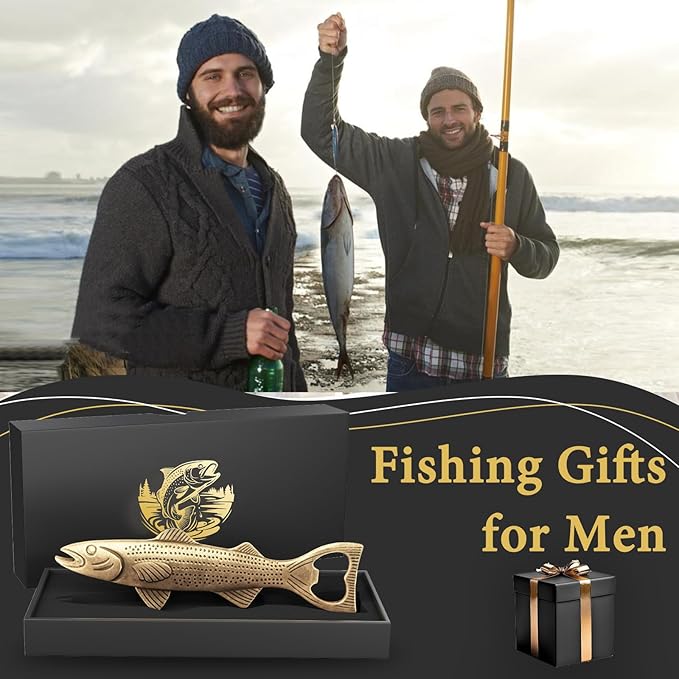 Unique Fishing Gifts for Men, Vintage Beer Bottle Opener Fathers Day Birthday - Image 3