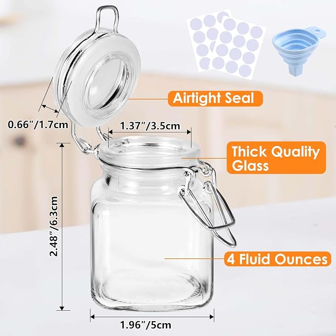 SKOCHE Spice Jars 20 Pack Small 4 oz Glass Jars - Image 2