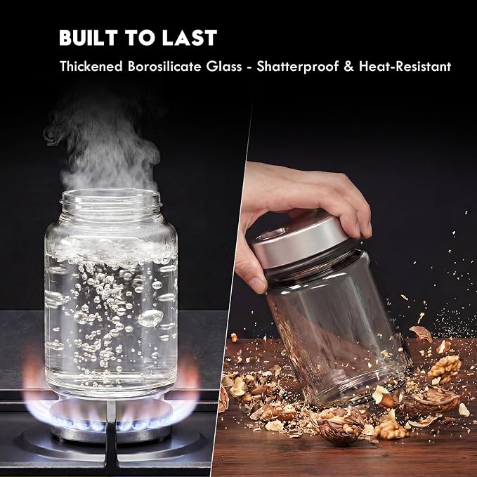 Shatterproof Glass Salt and Pepper Shakers Set Leak & Moisture Proof - Image 2
