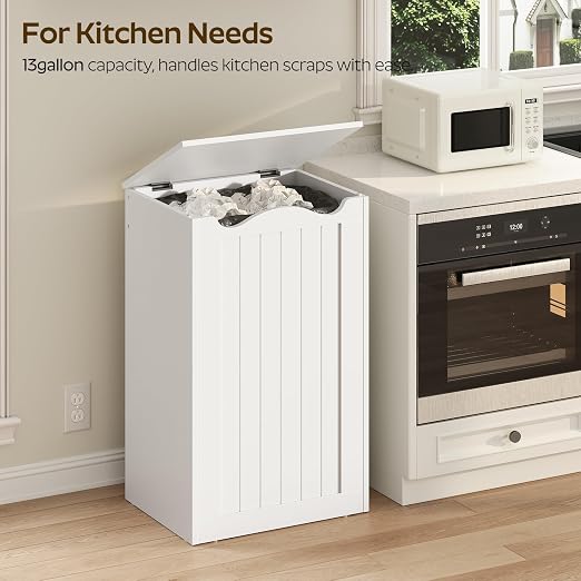 YATINEY Trash Can Cabinet, 13 Gallons Hidden Kitchen Garbage Can - Image 2