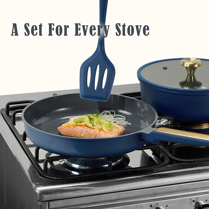 CAROTE 9.5'' and 11'' Nonstick Ceramic Frying Pan Skillet, Non Stick Skillet - Image 3