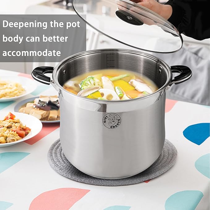 Vivicreate 22.5 Quart Stainless Steel Stock Pot - Image 4