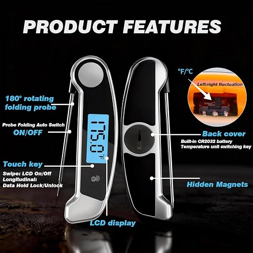 Meat Thermometer Digital Waterproof Instant Read Thermometer - Image 8