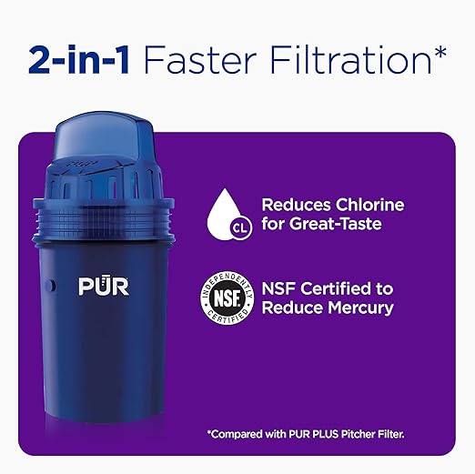PUR 30-Cup Countertop Water Filter Dispenser, 1 Genuine PUR Filter, 2-in-1 - Image 3