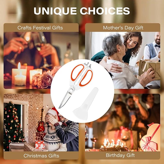 Kitchen Scissors with Magnetic Holder Heavy Duty Magnetic Scissors - Image 5