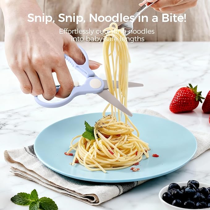 Premium Stainless Steel Portable Baby Food Safety Scissors, Detachable Feeding - Image 2