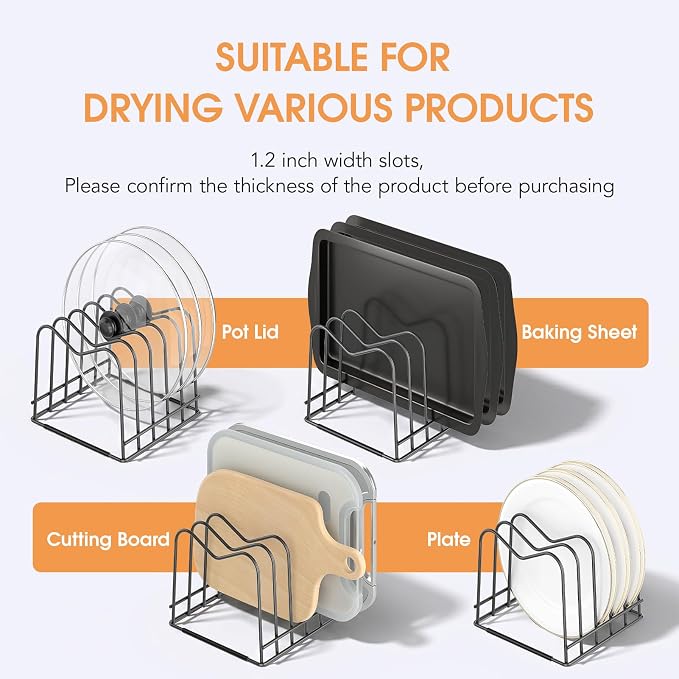 ORDORA 2 Pack Cutting Board Holder Stand Rack Organizer - Image 5
