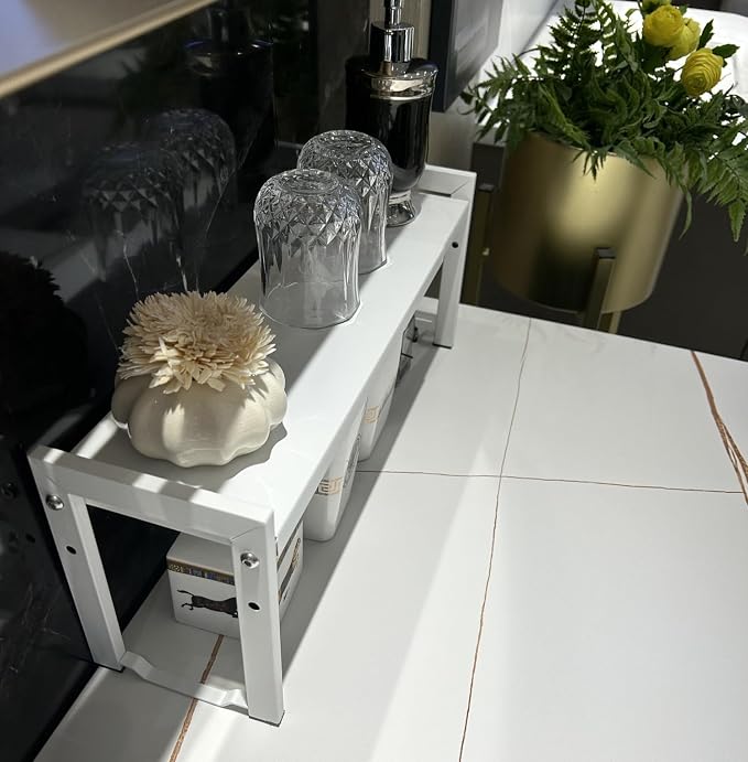 Expandable Cabinet Shelf Organizer 16-26" L Stackable Kitchen Counter Shelf - Image 6