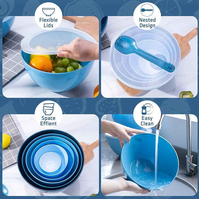 LUXEAR 14 Piece Mixing Bowls - Image 6